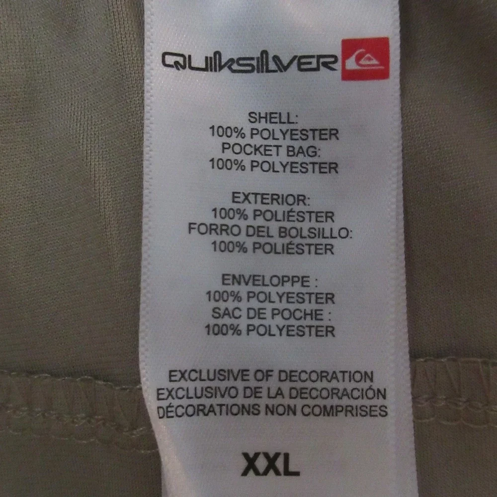 QUIKSILVER Amphibian Hybrid Shorts Mens XXL Beige Khaki Tan Swim Shorts 2XL NWT